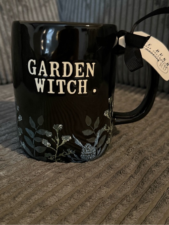 Rae Dunn Other - Rae Dunn Black "Garden Witch" Floral Ceramic Mug NWT